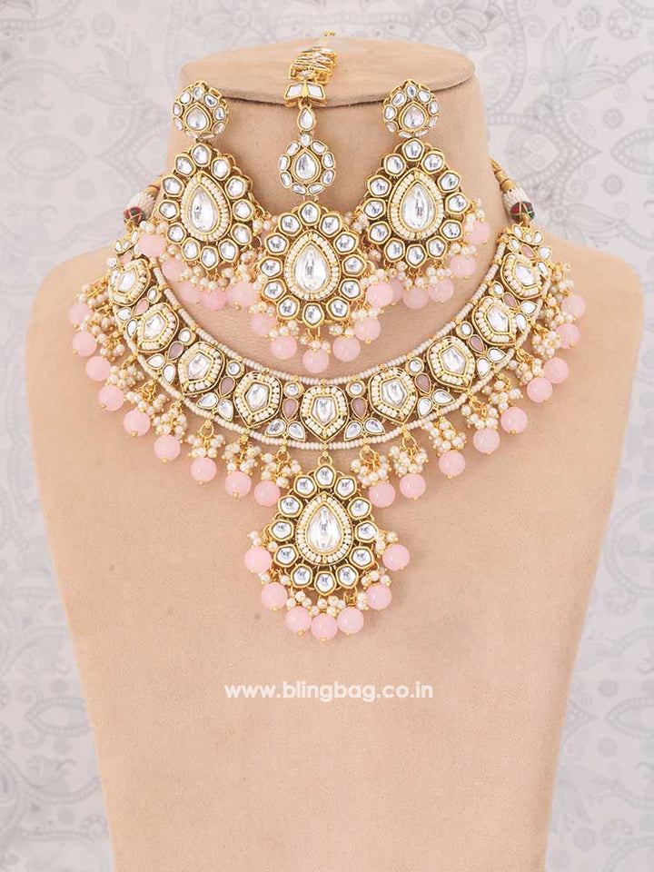 Blush Jiya Kundan Jewellery Set