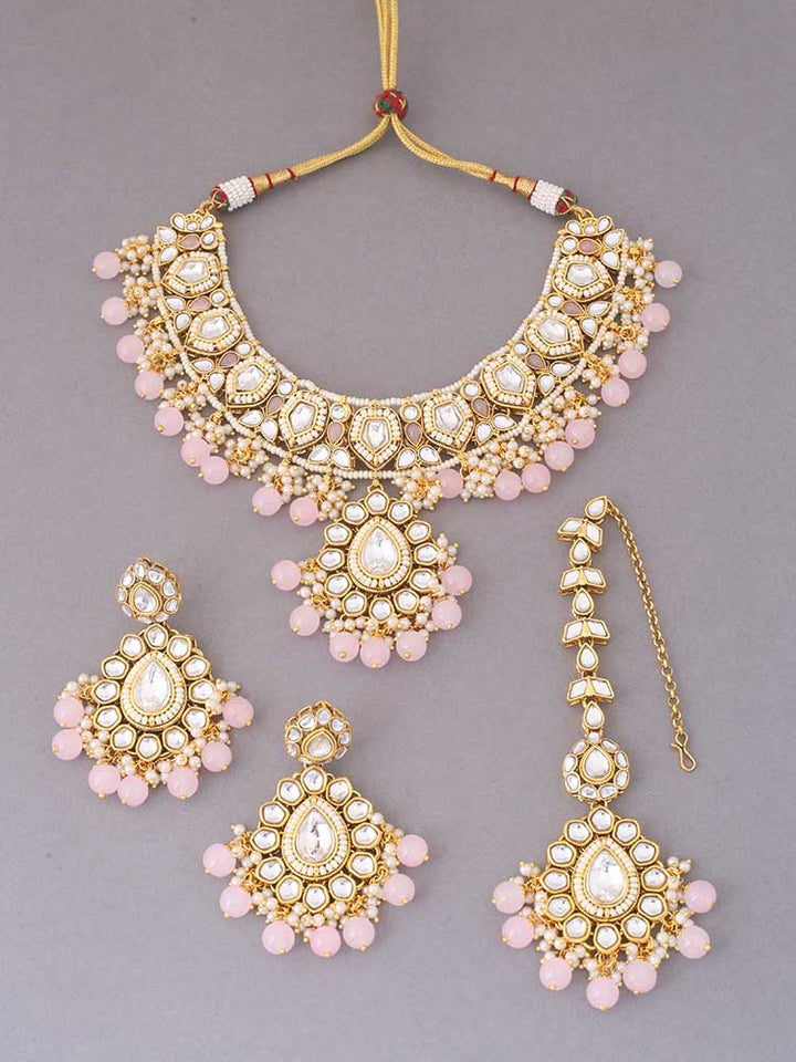 Blush Jiya Kundan Jewellery Set
