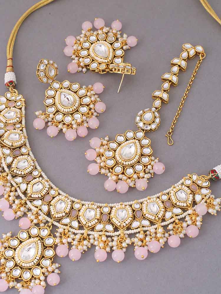 Blush Jiya Kundan Jewellery Set