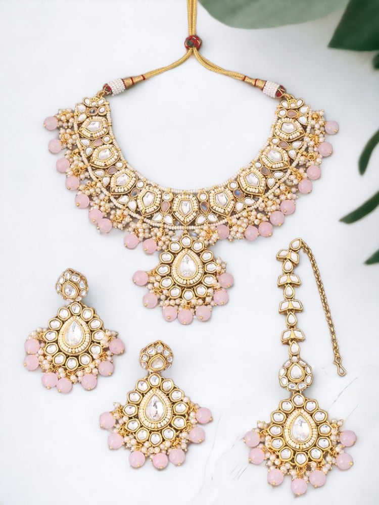 Blush Jiya Kundan Jewellery Set