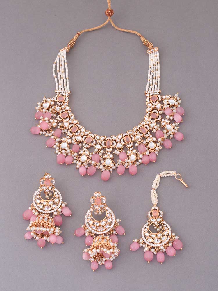 Blush Kaamil Kundan Jewellery Set