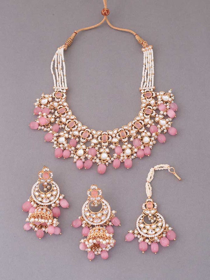 Blush Kaamil Kundan Jewellery Set
