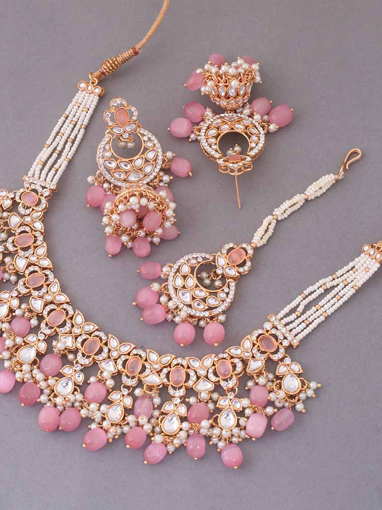 Blush Kaamil Kundan Jewellery Set