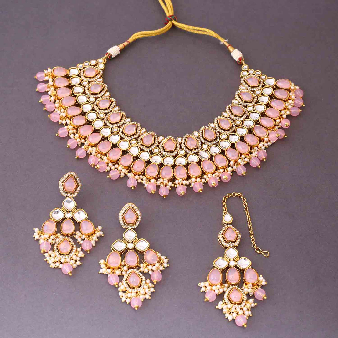 Blush Kaviya Kundan Jewellery Set