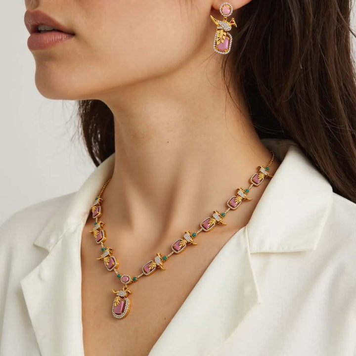 Blush Krida Victorian Jewellery Set - New Arrival