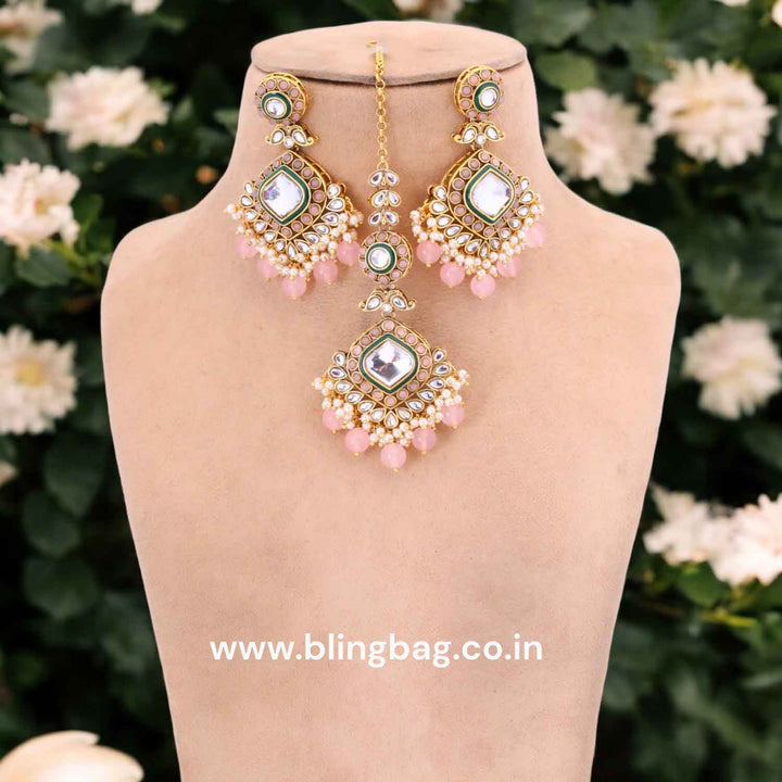Blush Kunti Kundan Jewellery Set