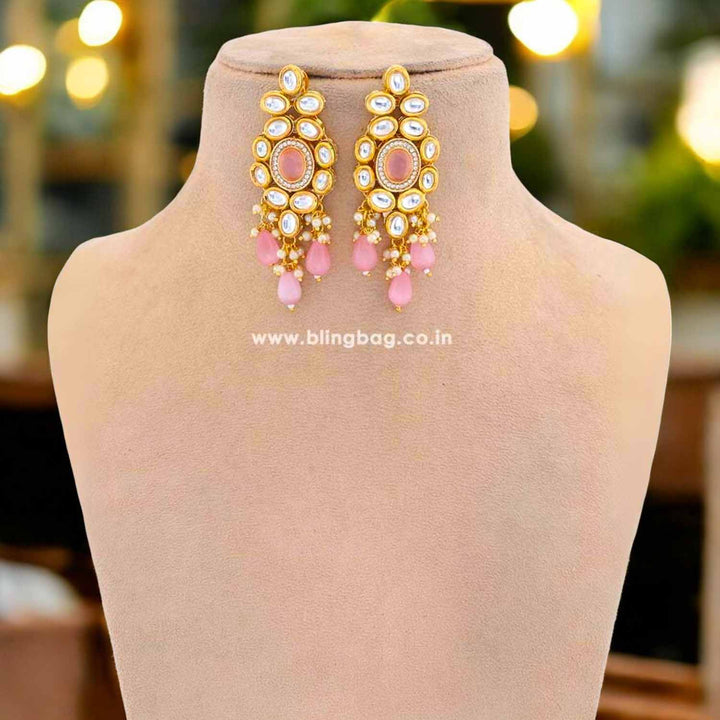 Blush Minoo Kundan Jewellery Set - EOSS