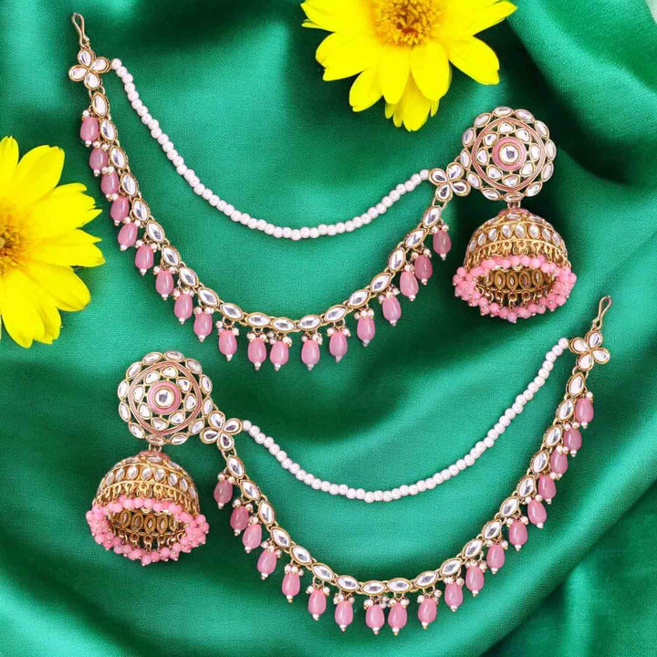 Blush Nutan Sahara Jhumkis