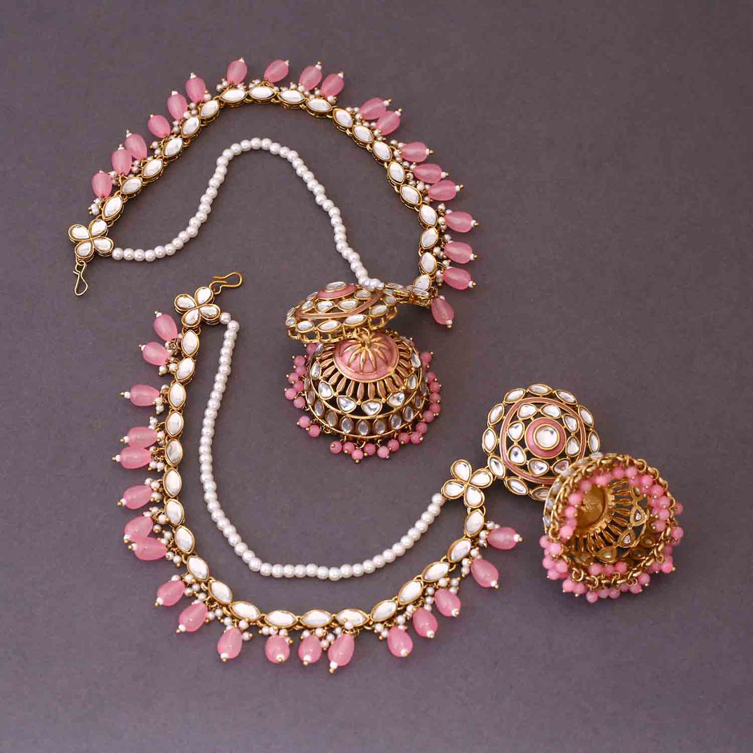 Blush Nutan Sahara Jhumkis