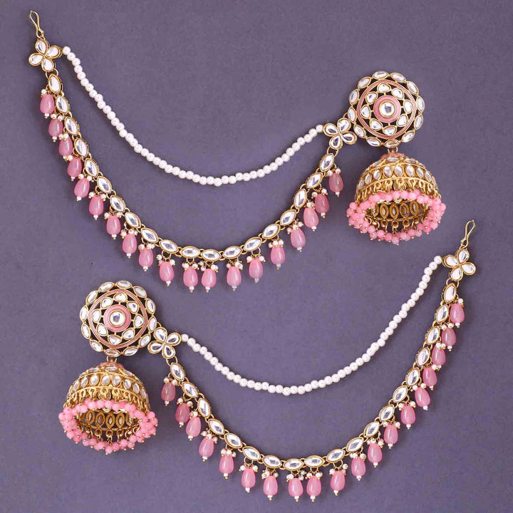 Blush Nutan Sahara Jhumkis