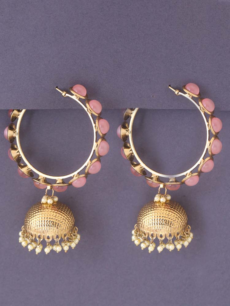 Blush Perry Ethnic Jhumkis