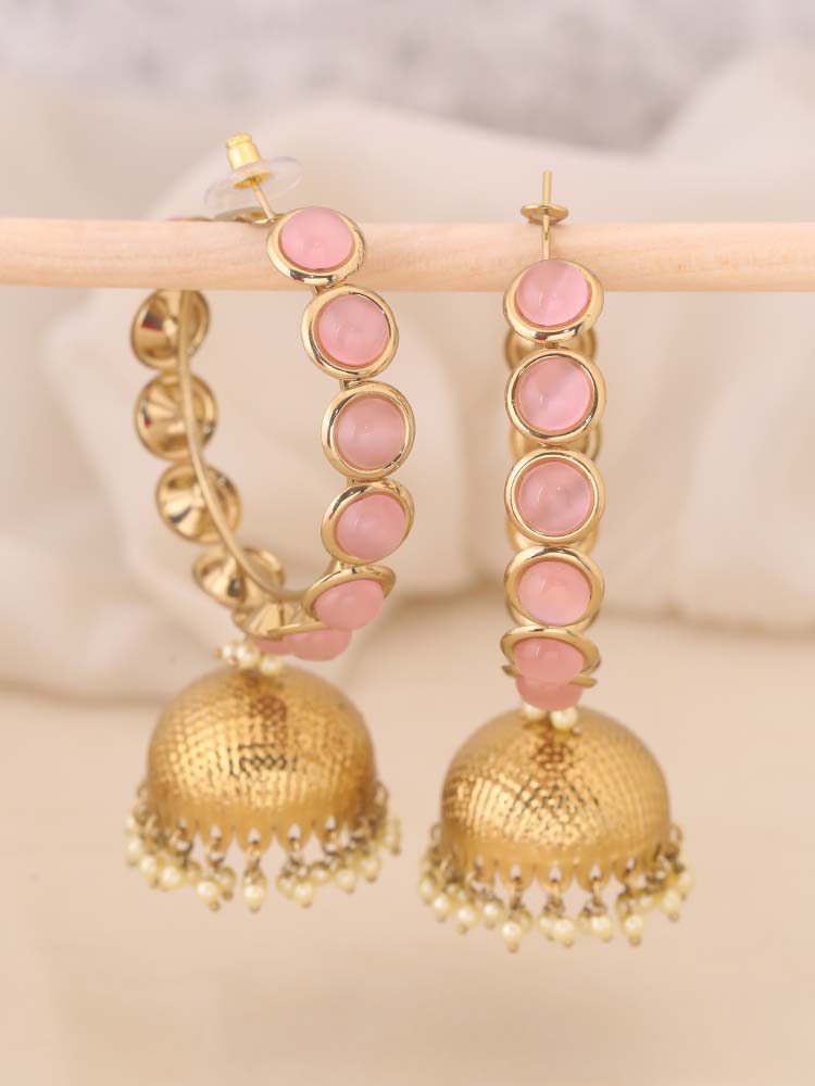 Blush Perry Ethnic Jhumkis