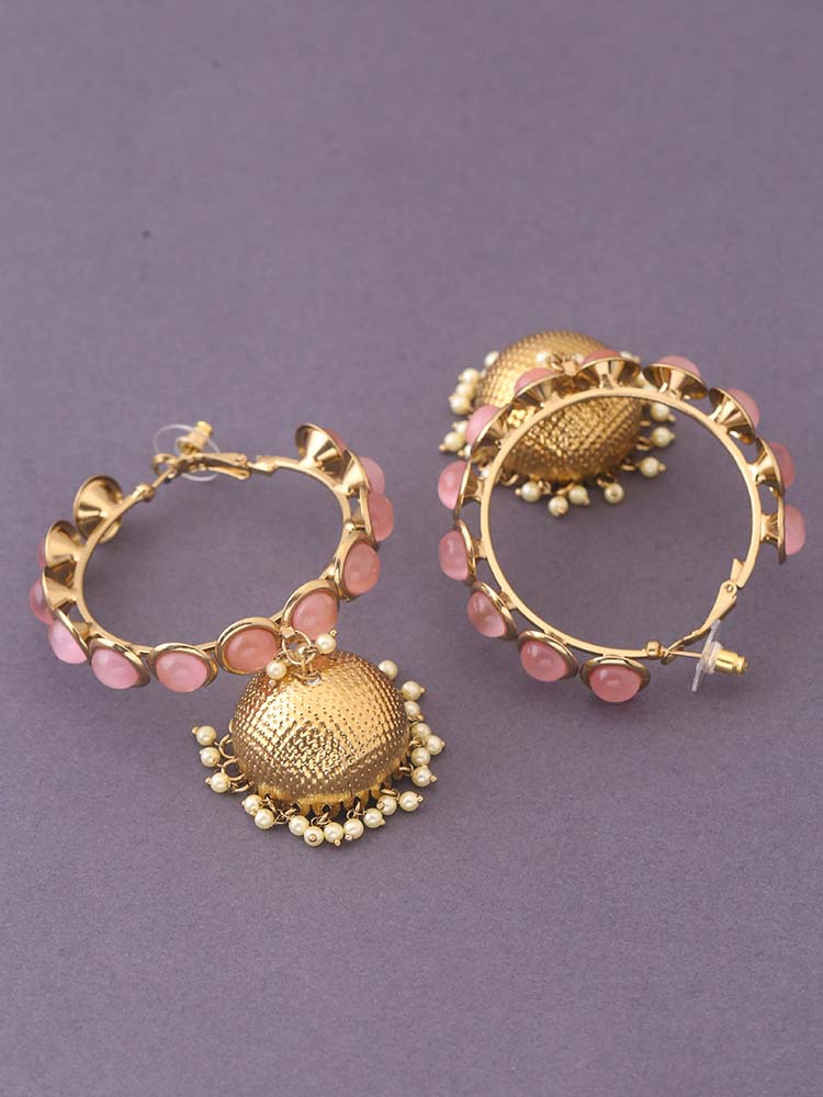 Blush Perry Ethnic Jhumkis