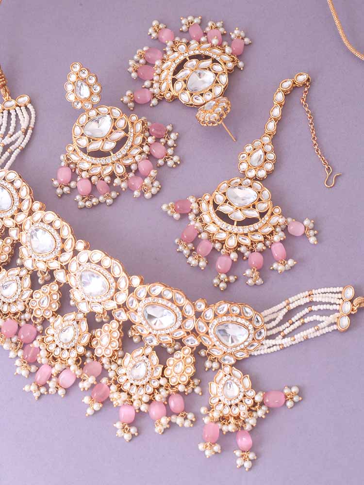 Blush Pratibha Kundan Jewellery Set
