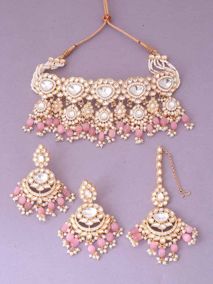 Blush Pratibha Kundan Jewellery Set