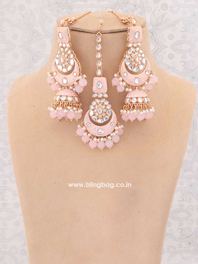 Blush Rohira Kundan Jewellery Set