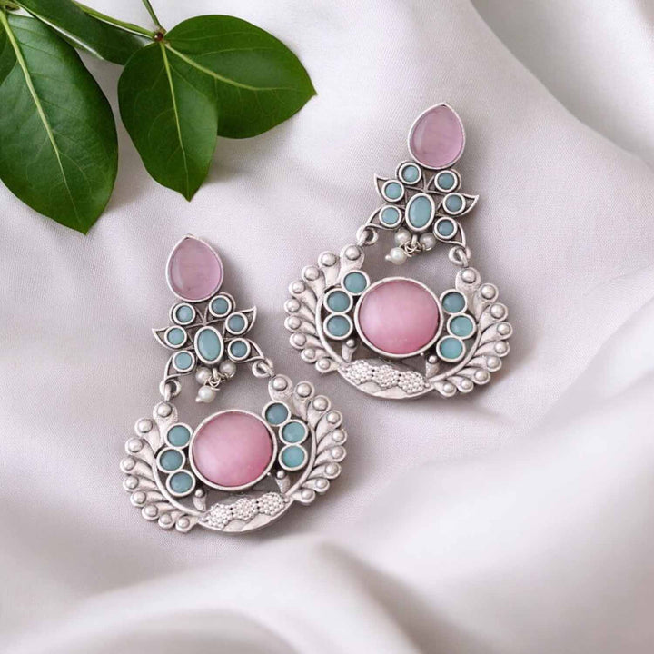 Blush Rudri Oxidised Danglers