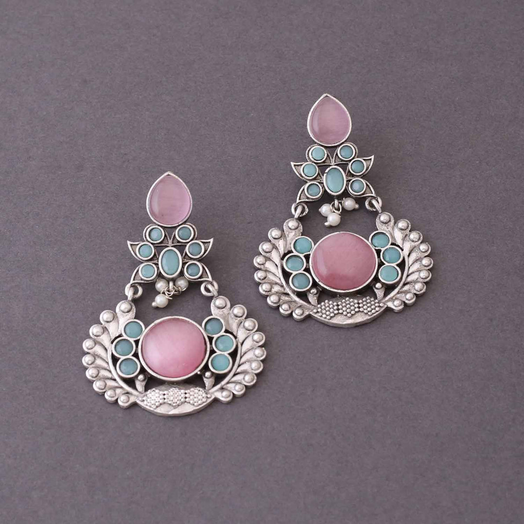 Blush Rudri Oxidised Danglers