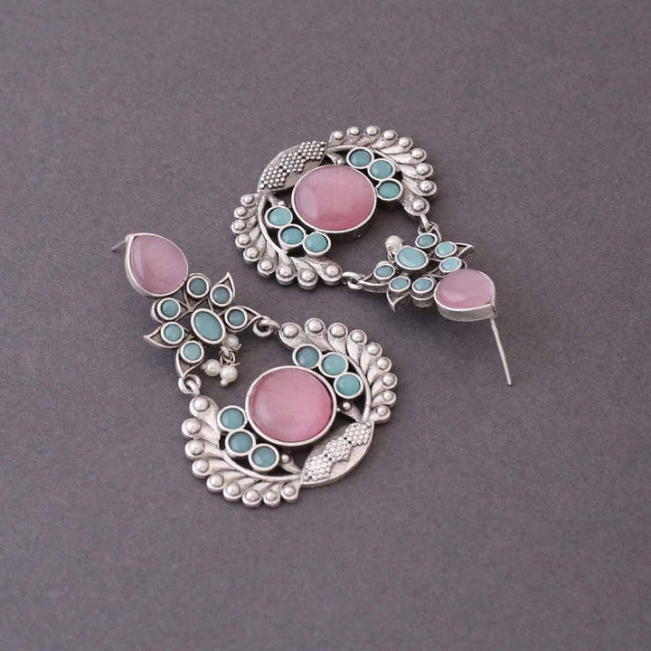 Blush Rudri Oxidised Danglers