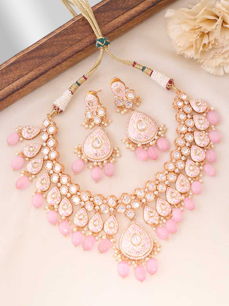 Blush Savitri Meena Jewellery Set