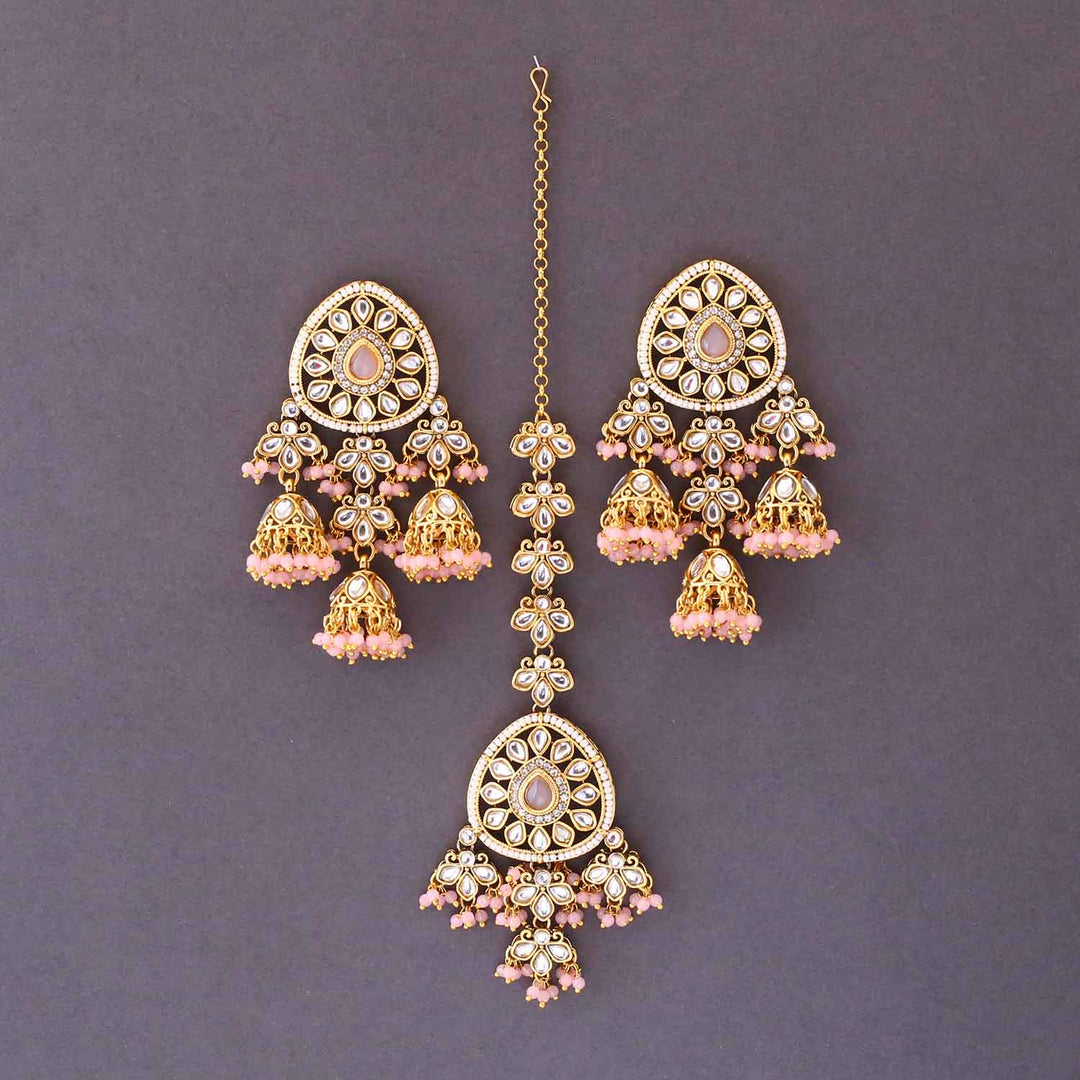 Blush Shatavari Maang Tikka Set