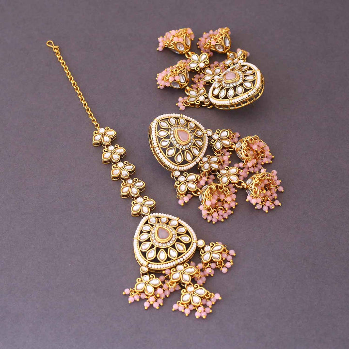 Blush Shatavari Maang Tikka Set