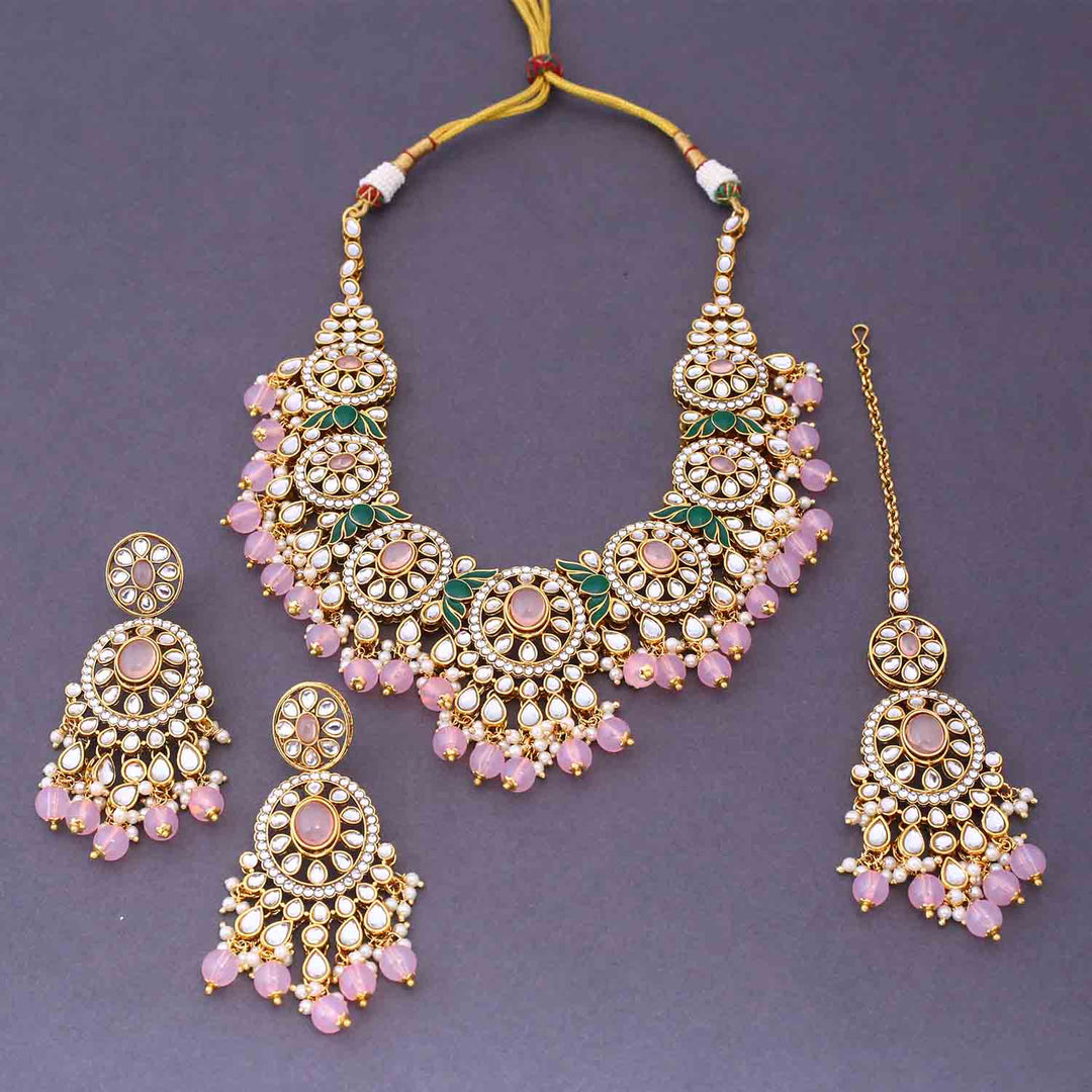 Blush Shazia Kundan Jewellery Set