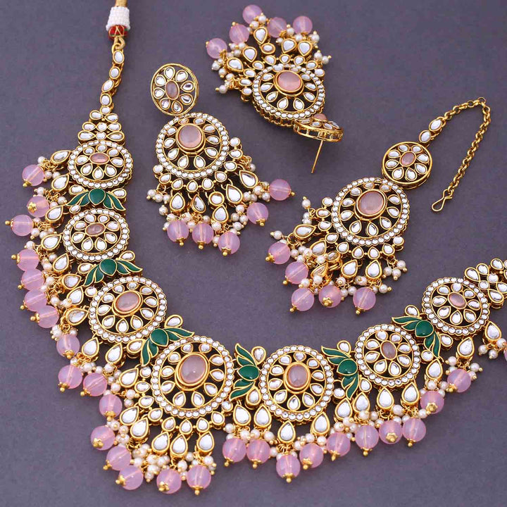 Blush Shazia Kundan Jewellery Set