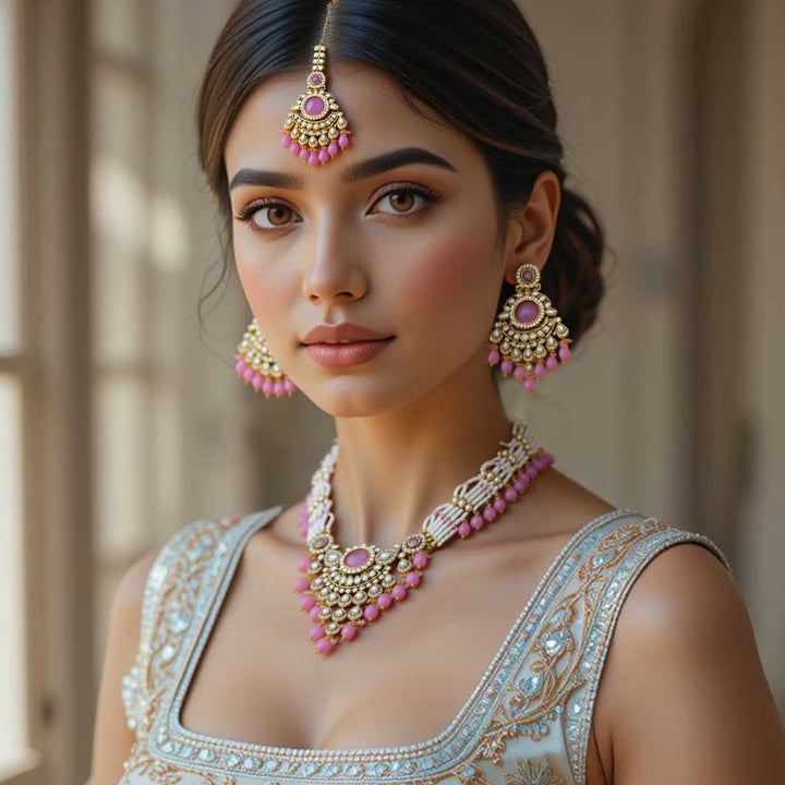 Blush Sheetal Kundan Jewellery Set