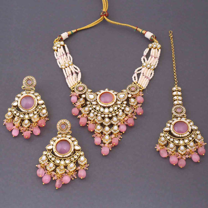 Blush Sheetal Kundan Jewellery Set