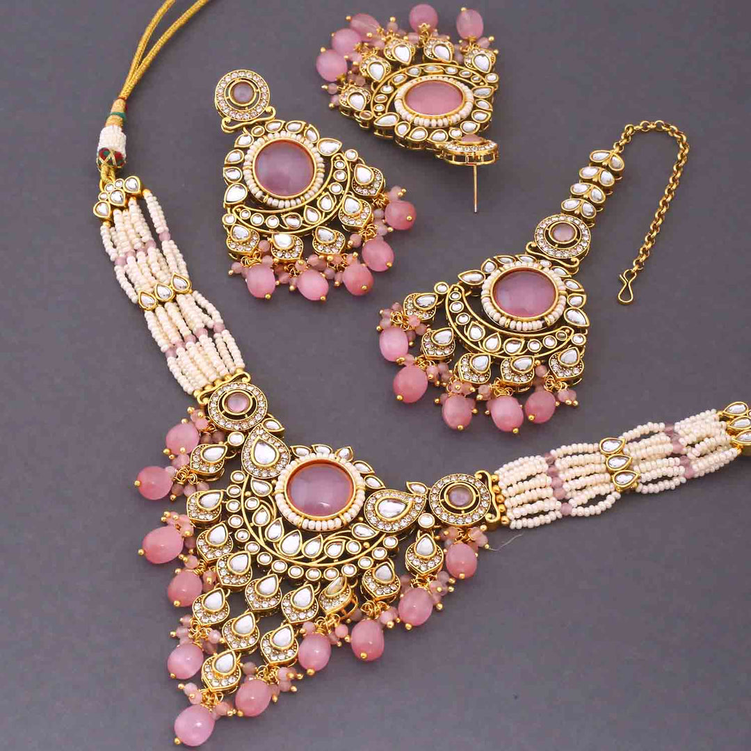 Blush Sheetal Kundan Jewellery Set