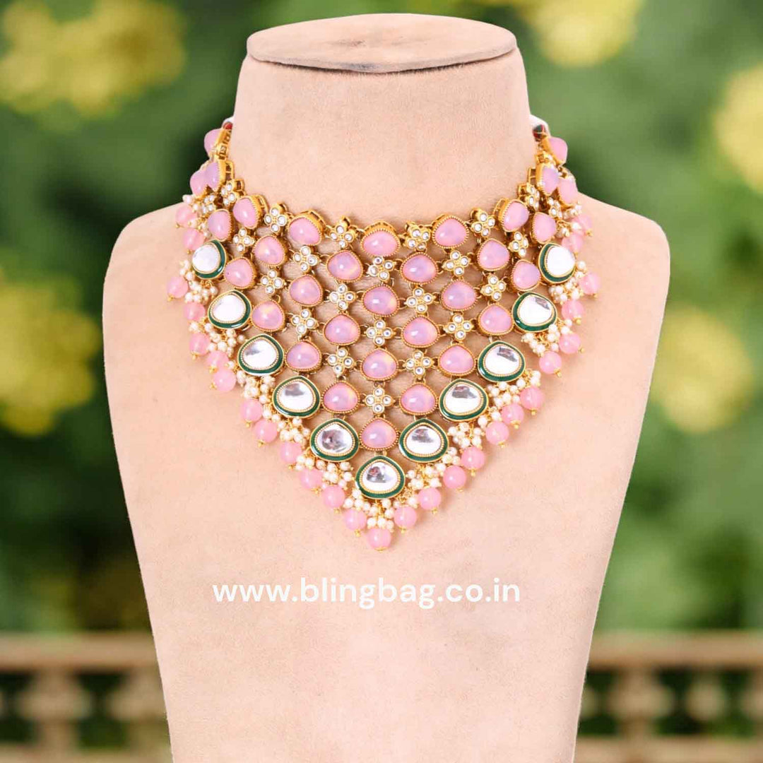 Blush Shiyana Kundan Jewellery Set