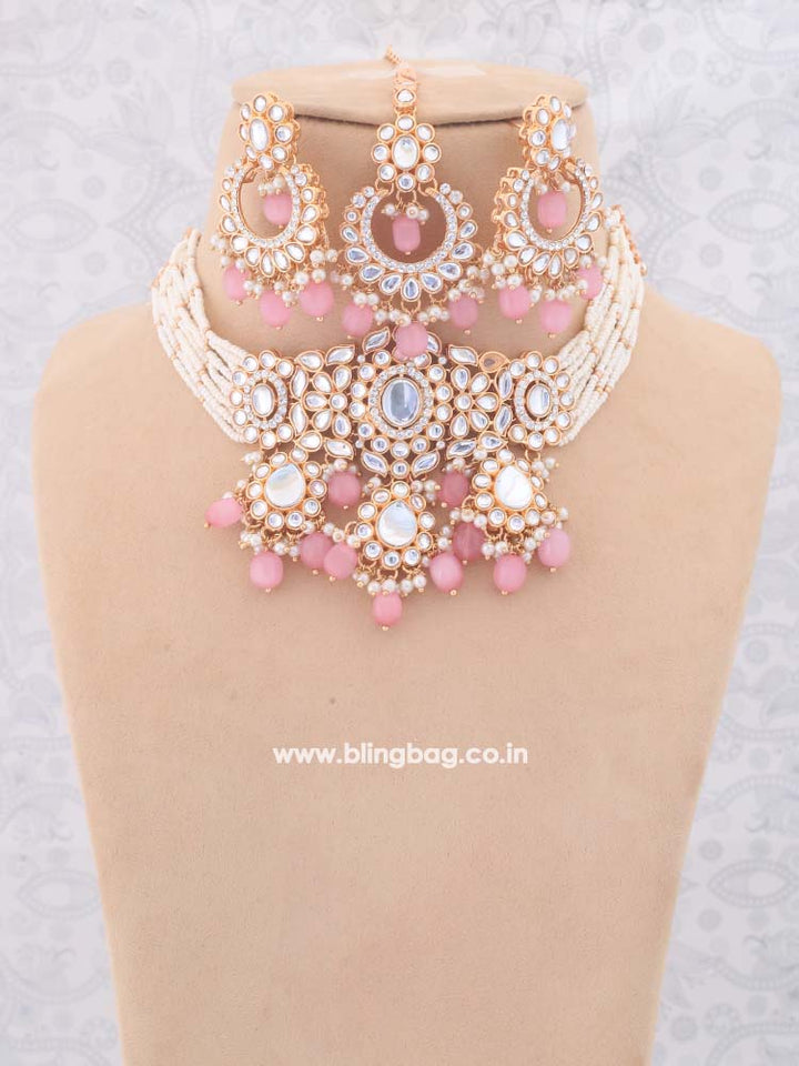 Blush Sumani Kundan Jewellery Set
