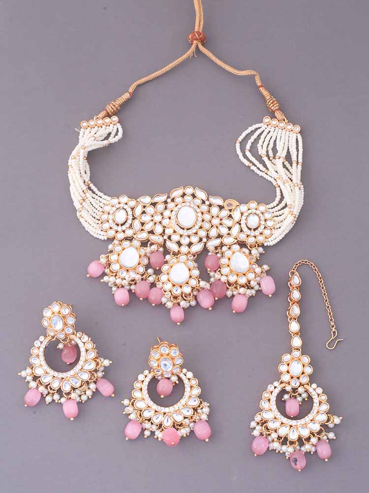 Blush Sumani Kundan Jewellery Set