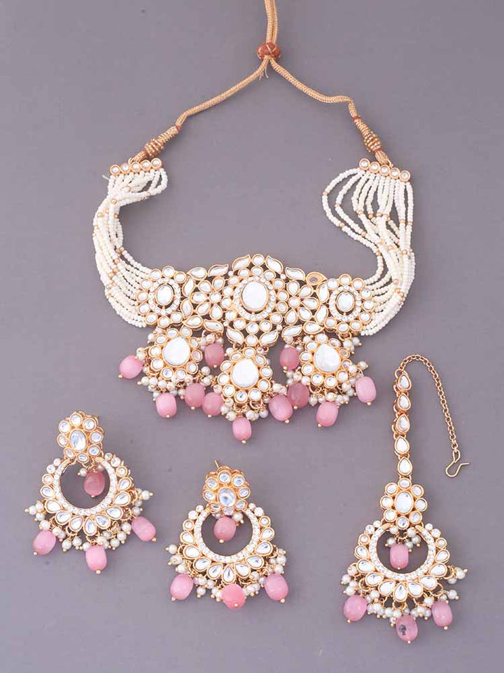 Blush Sumani Kundan Jewellery Set