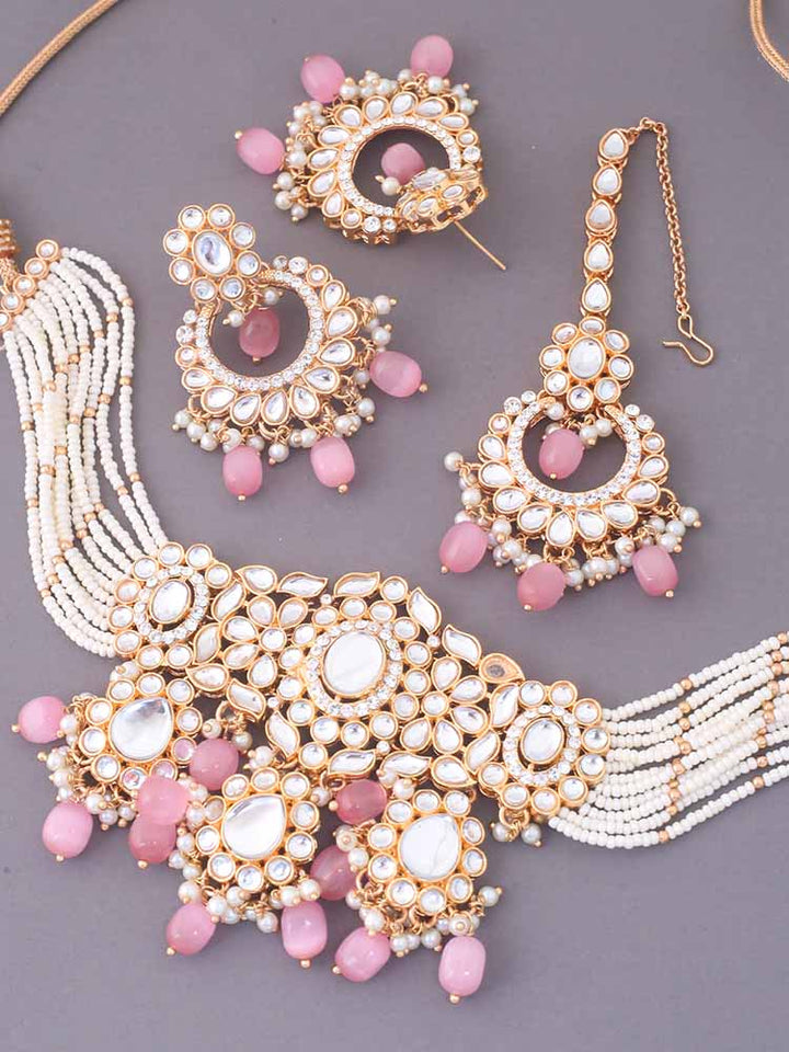 Blush Sumani Kundan Jewellery Set