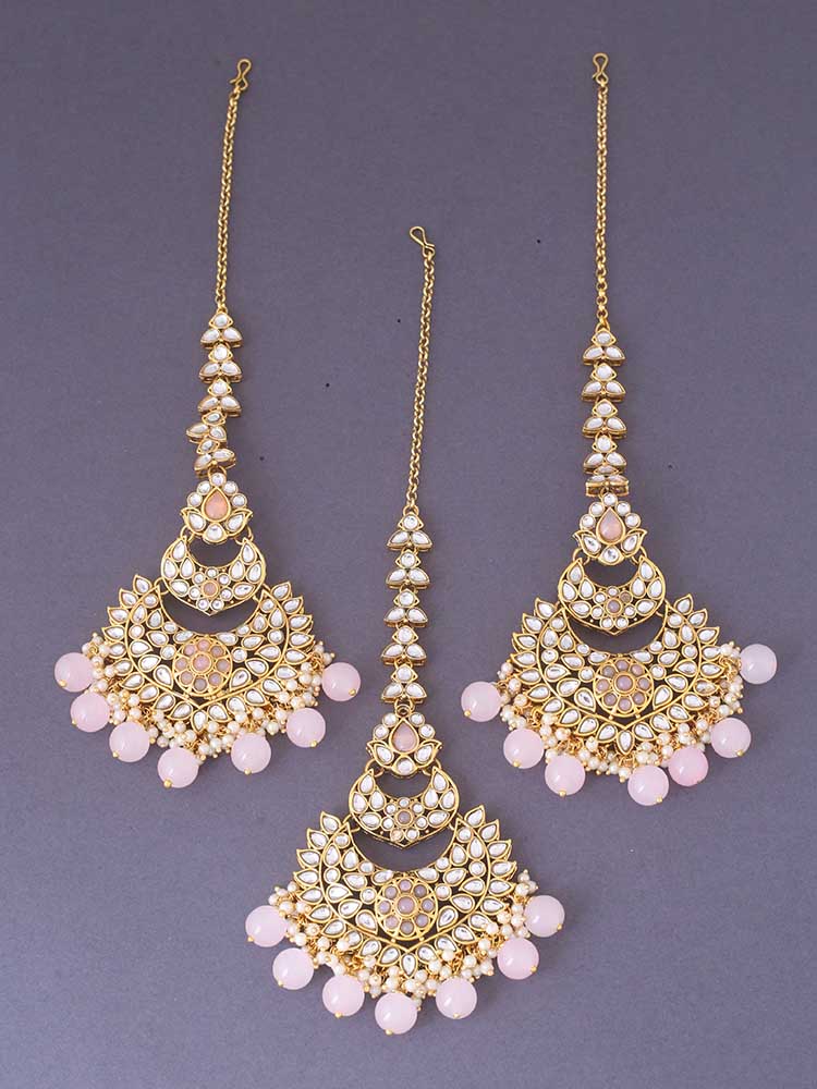 Blush Supriya Maang Tikka Set - EOSS