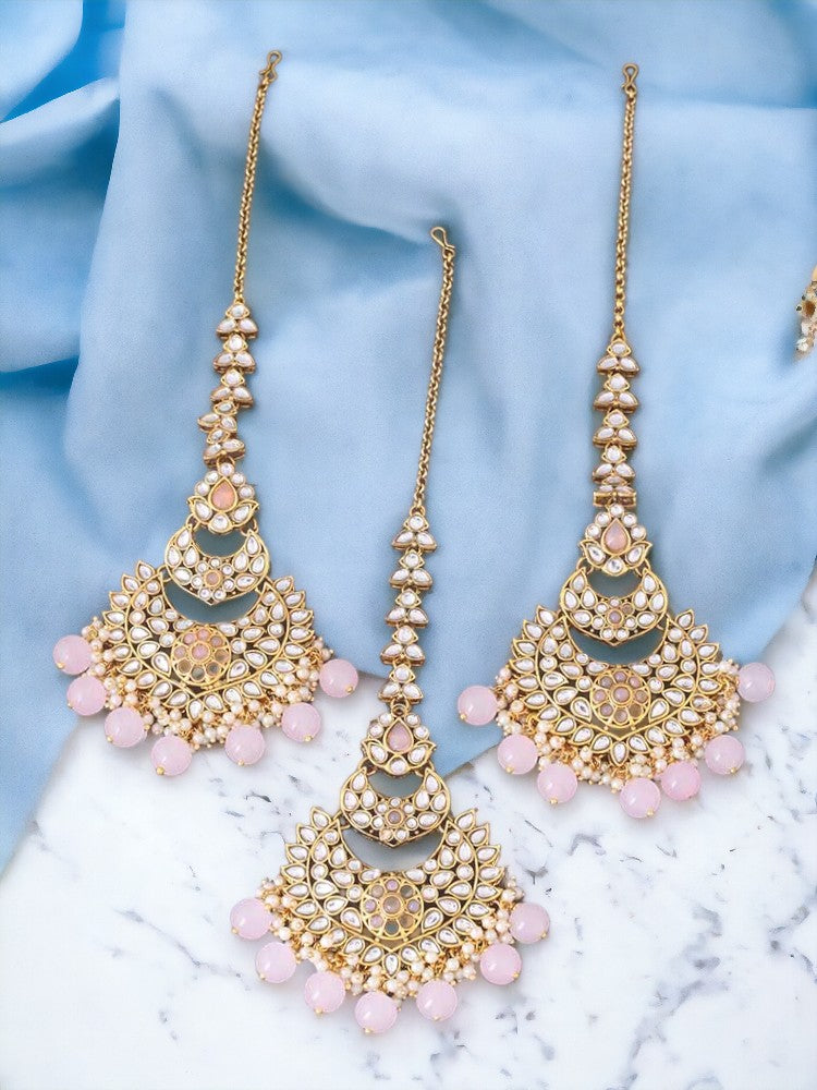 Blush Supriya Maang Tikka Set - EOSS