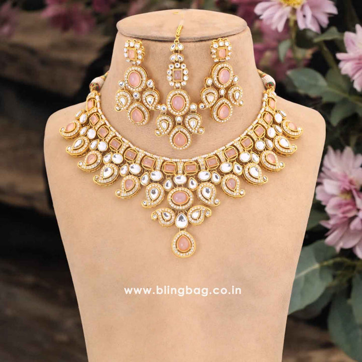 Blush Swaragh Kundan Jewellery Set