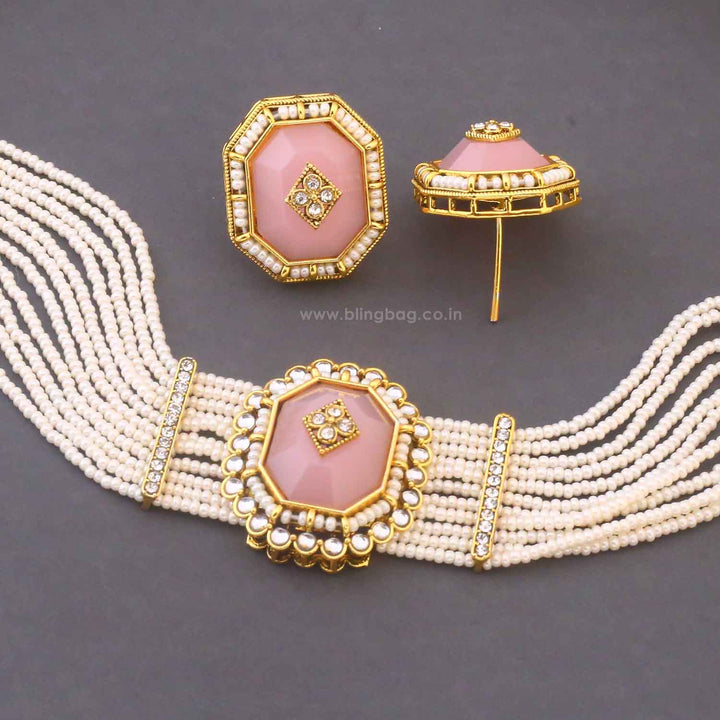 Blush Tithi Kundan Jewellery Set
