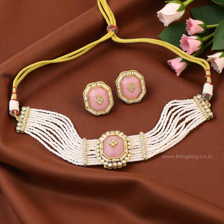 Blush Tithi Kundan Jewellery Set