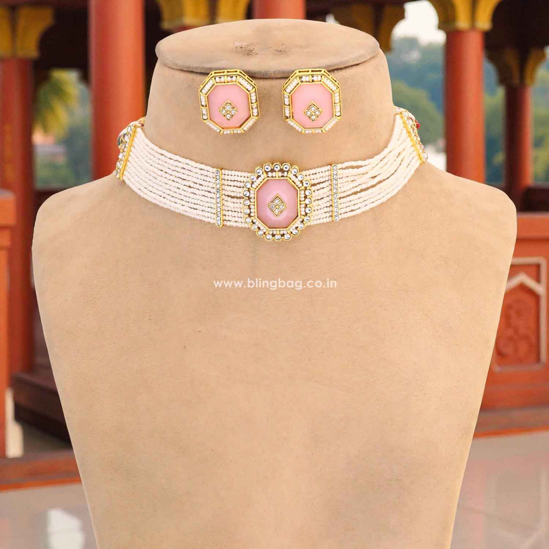 Blush Tithi Kundan Jewellery Set