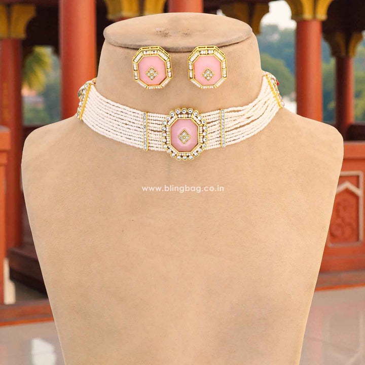 Blush Tithi Kundan Jewellery Set