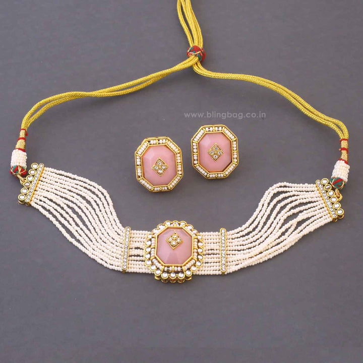 Blush Tithi Kundan Jewellery Set
