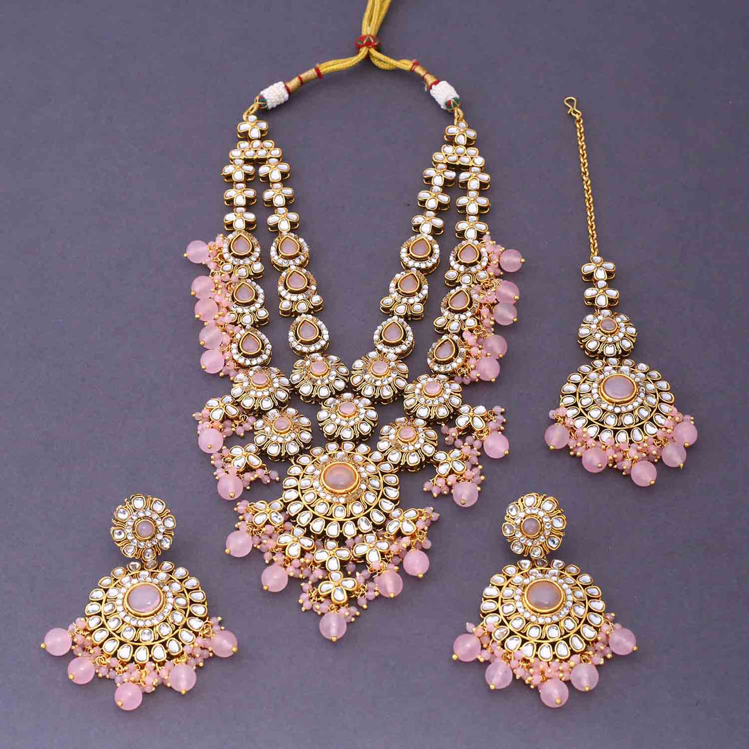 Blush Yunita Kundan Jewellery Set