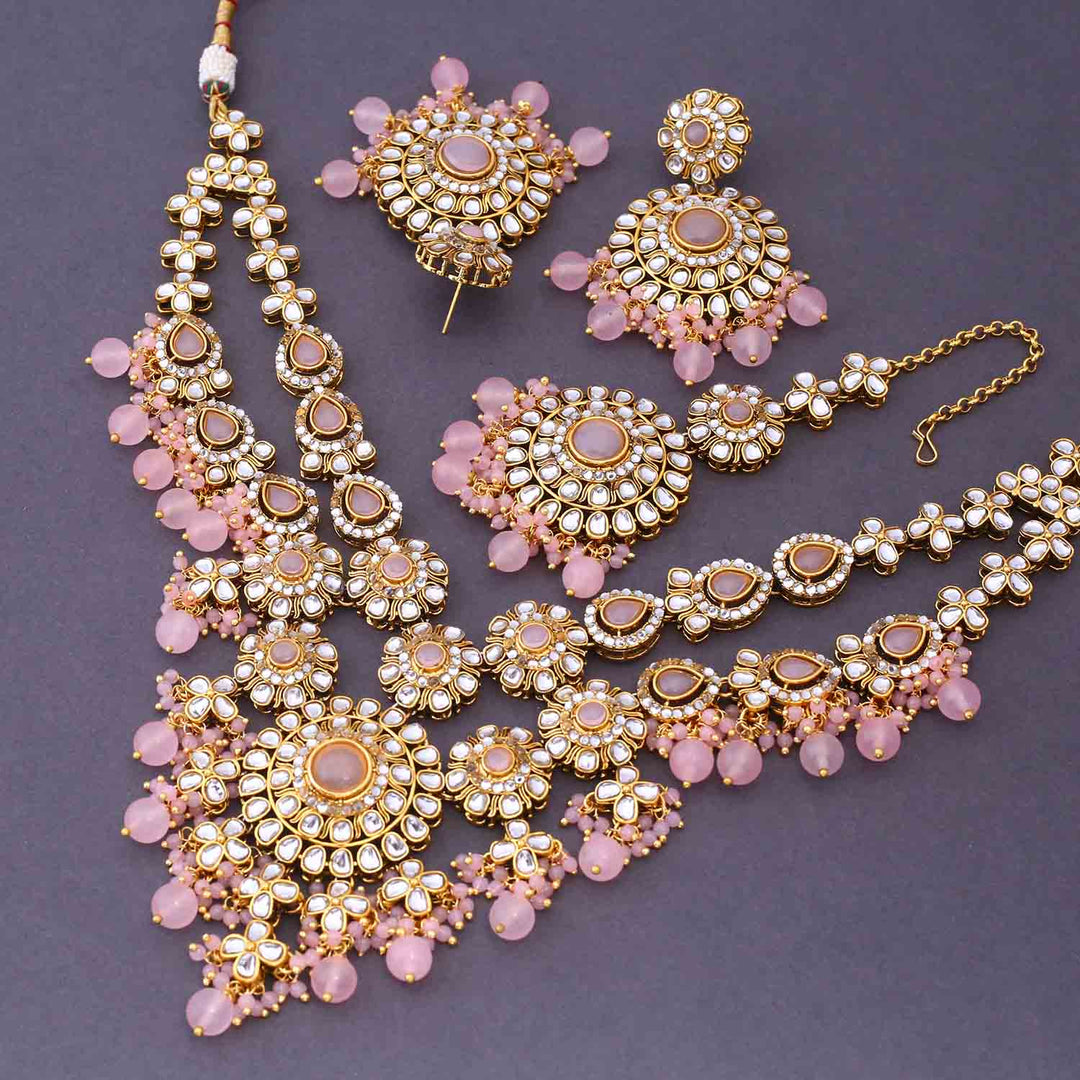 Blush Yunita Kundan Jewellery Set