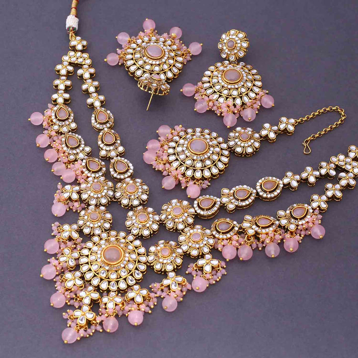 Blush Yunita Kundan Jewellery Set