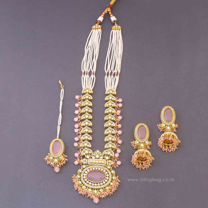 Blush Ziya Kundan Jewellery Set
