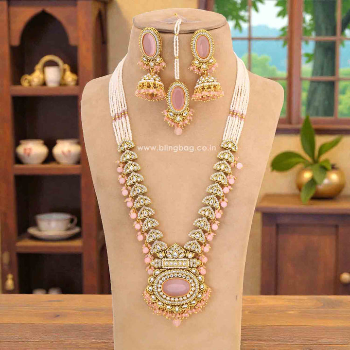 Blush Ziya Kundan Jewellery Set