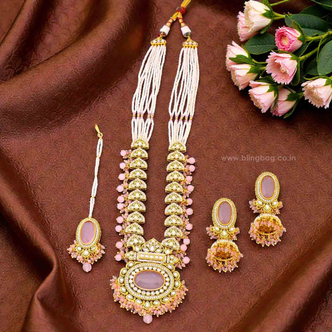 Blush Ziya Kundan Jewellery Set